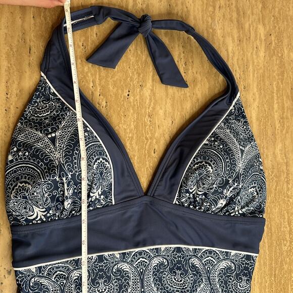 Venus Bohemian One-Piece Swimsuit in Denim Lace Size 12 F12 - Picture 10 of 11